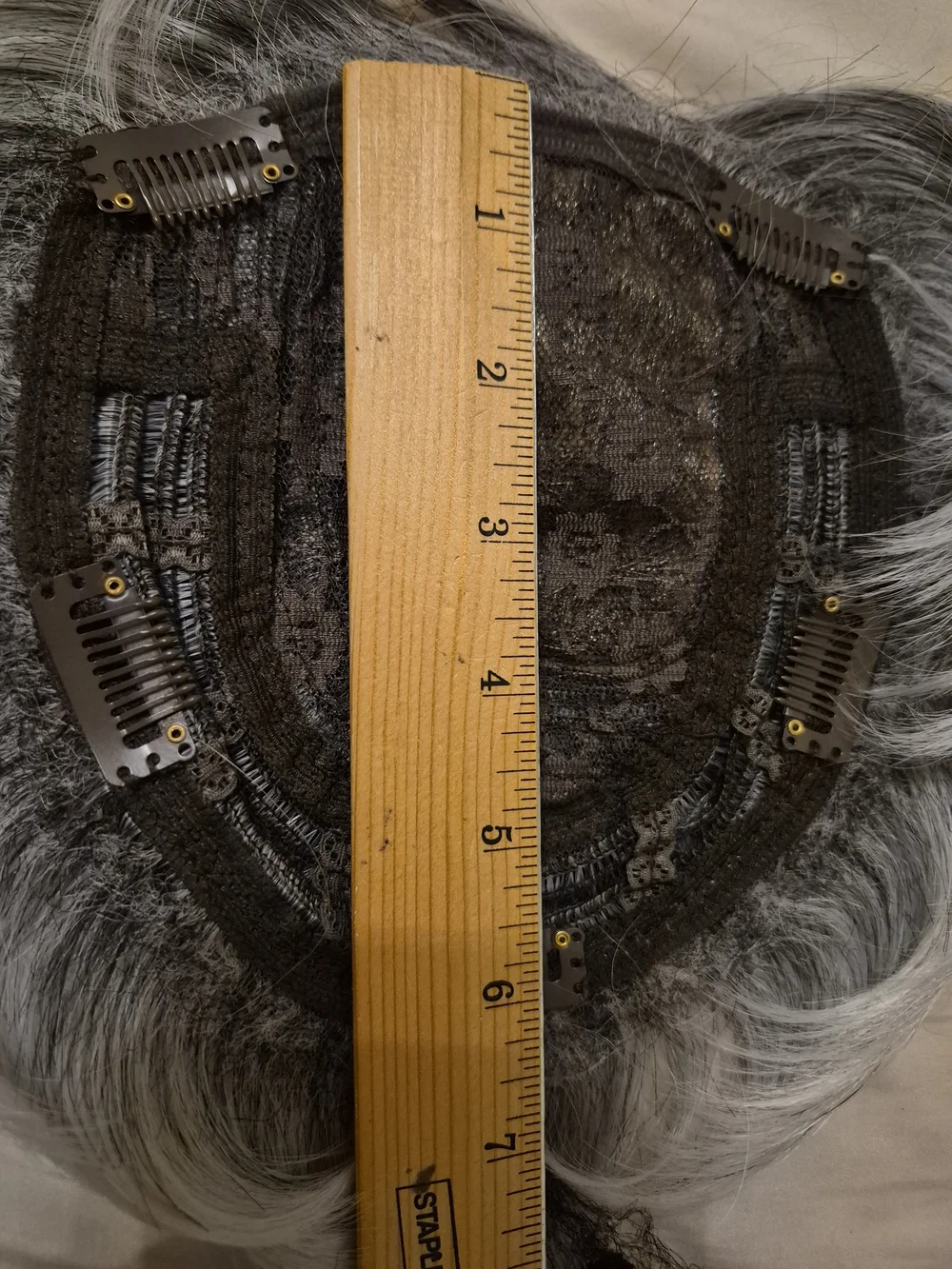 Gray Clip-In hair Topper
